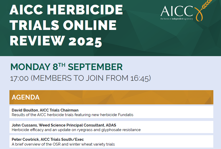 AICC HERBICIDE TRIALS REVIEW ONLINE ATTRACTED 100 MEMBERS